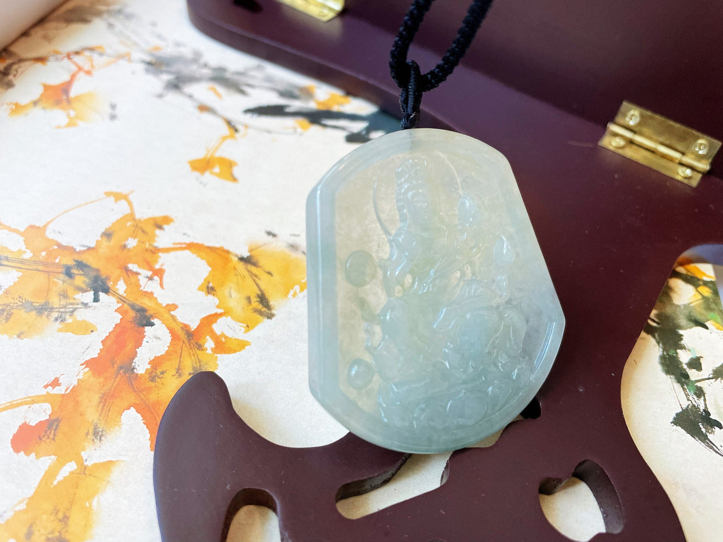 Translucent Jadeite Buddha Pendant - for Meditation