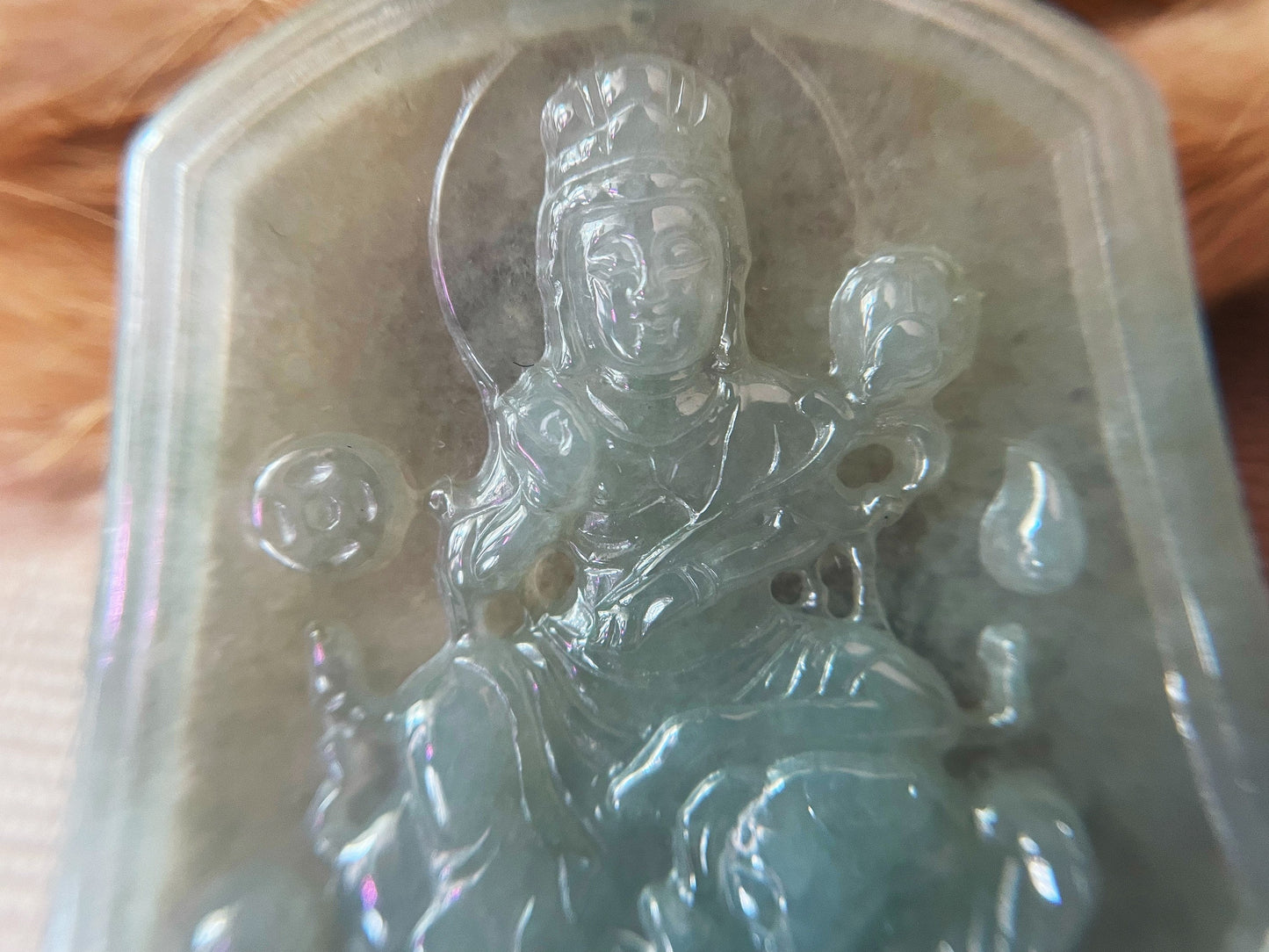 Translucent Jadeite Buddha Pendant - for Meditation