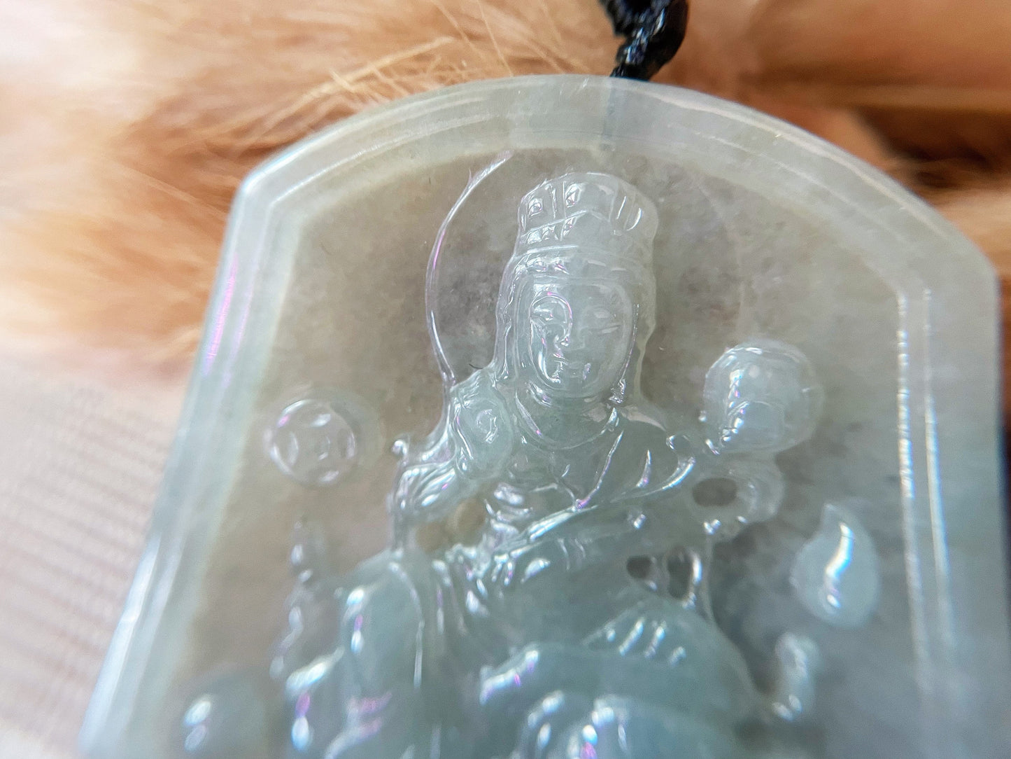 Translucent Jadeite Buddha Pendant - for Meditation