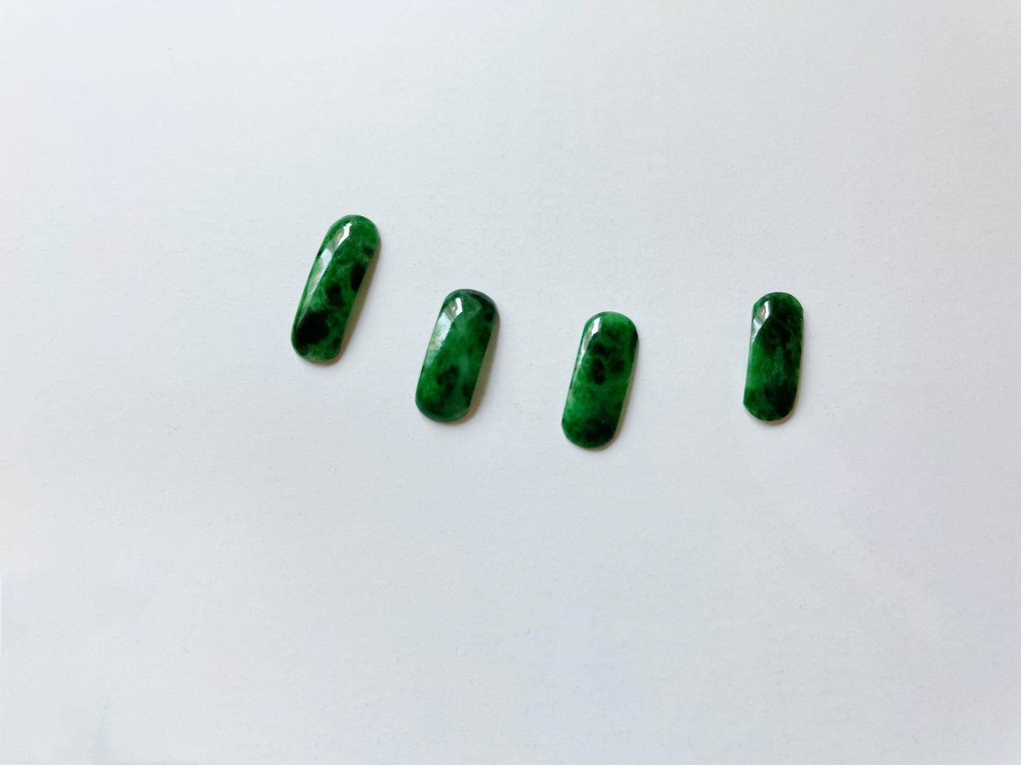 Vivid Green Saddle Cut Jadeite Gemstones