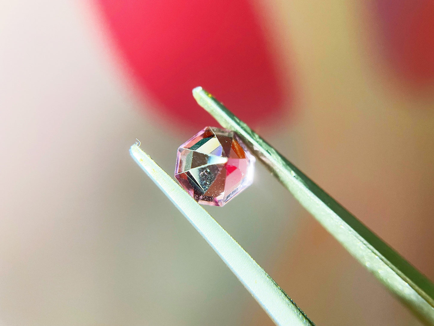 Natural Light Purplish Pink Octagon Spinel Gemstone