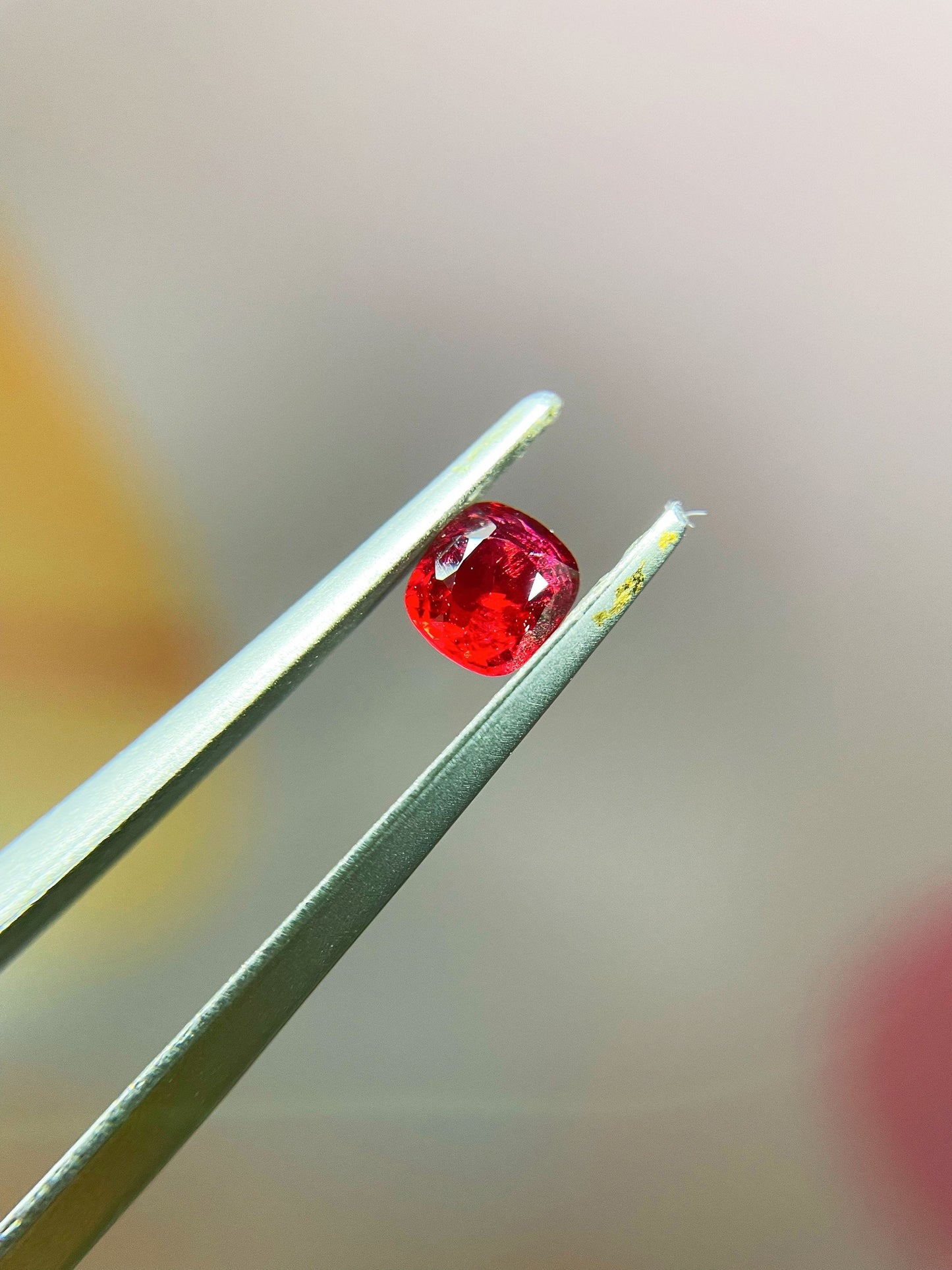 Natural Myanmar Vivid Jedi Red Spinel Gemstone