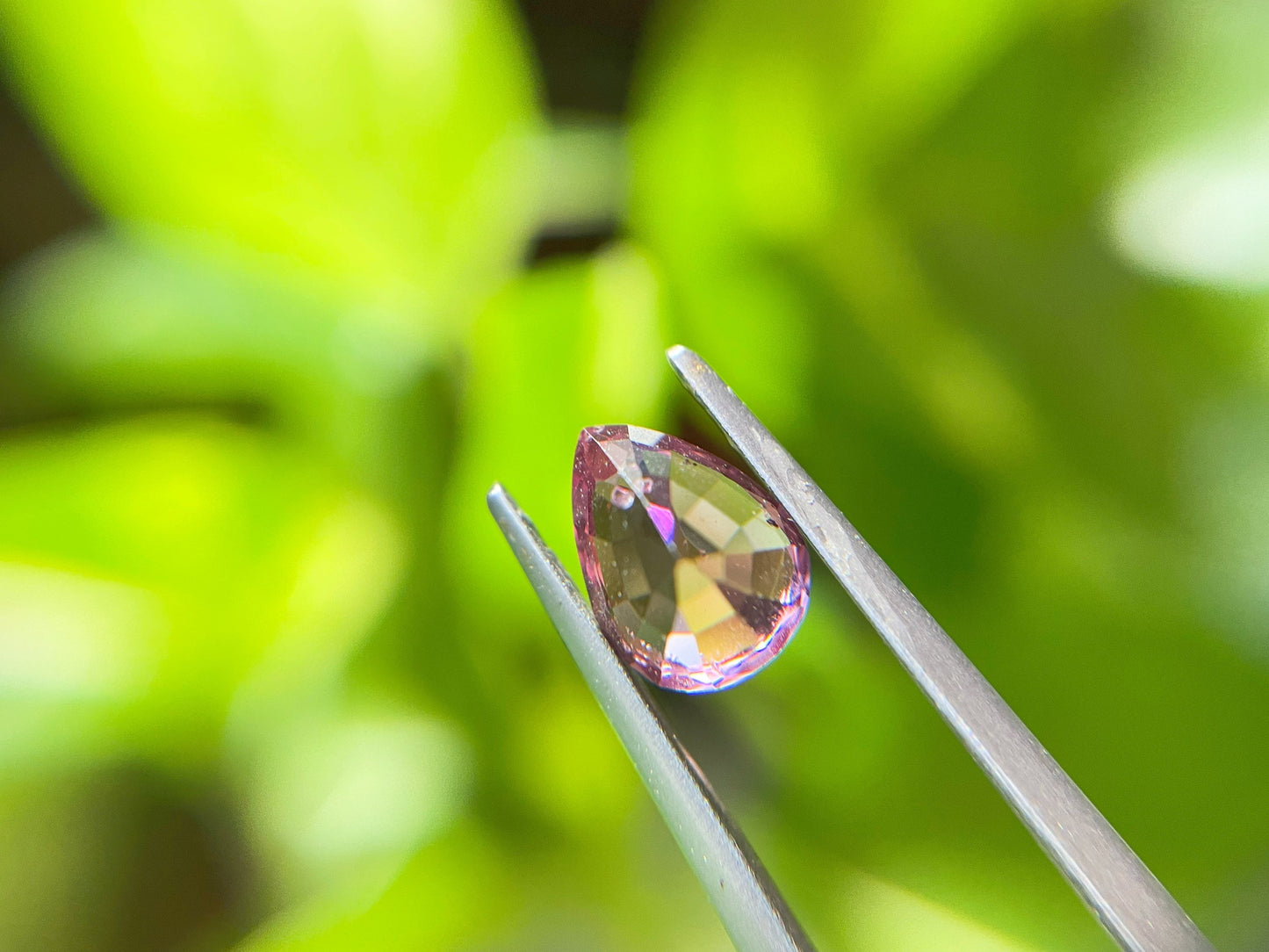 Natural Myanmar Purplish Red Tear Drop Spinel Gemstone