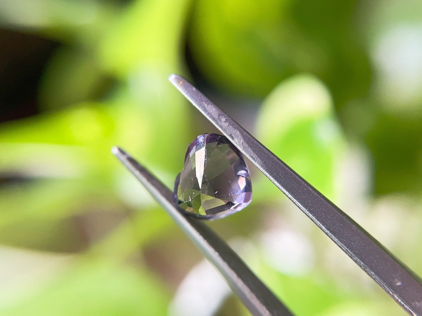 Natural Myanmar Purplish Grey Heart Shape Spinel Gemstone