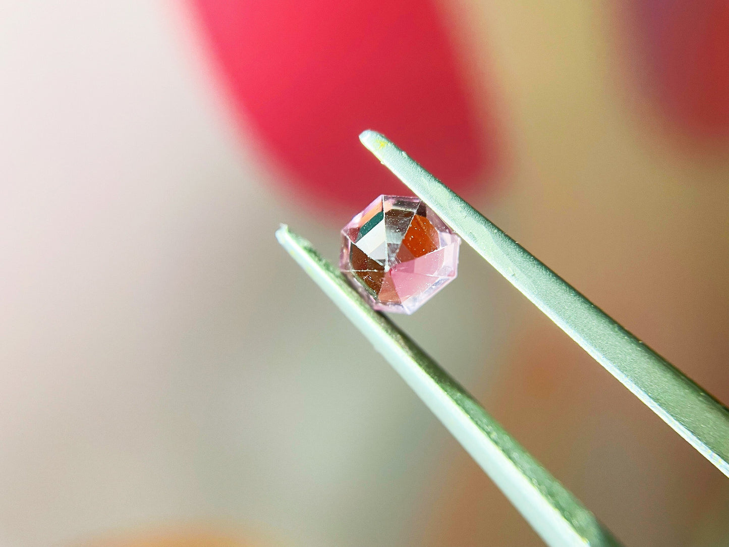 Natural Light Purplish Pink Octagon Spinel Gemstone