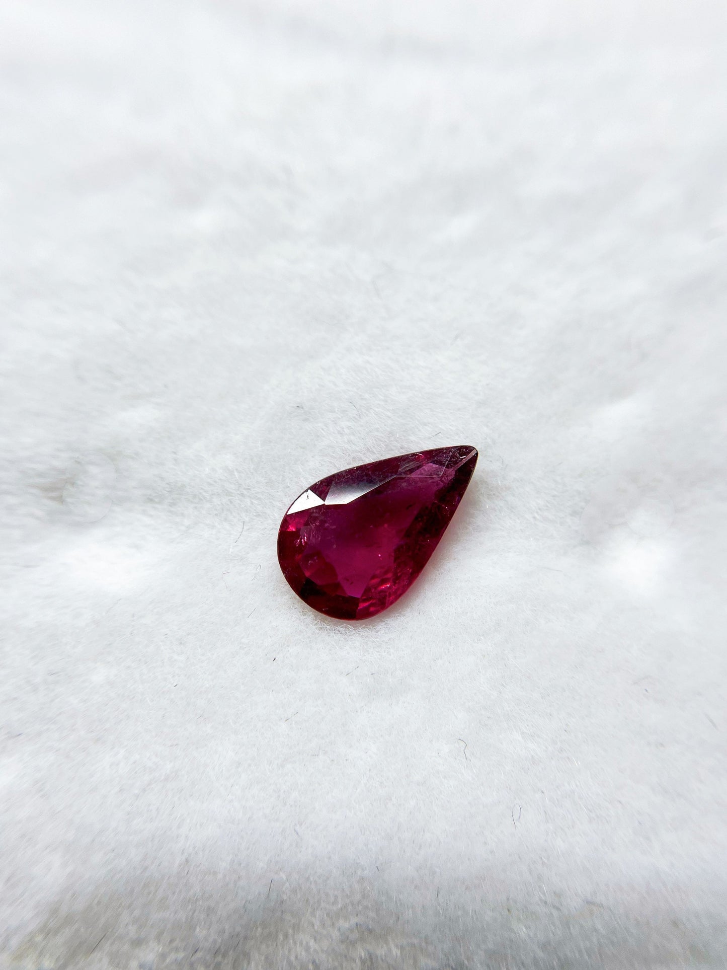 Natural Purplish Red Tear Drop Rubellite Tourmaline