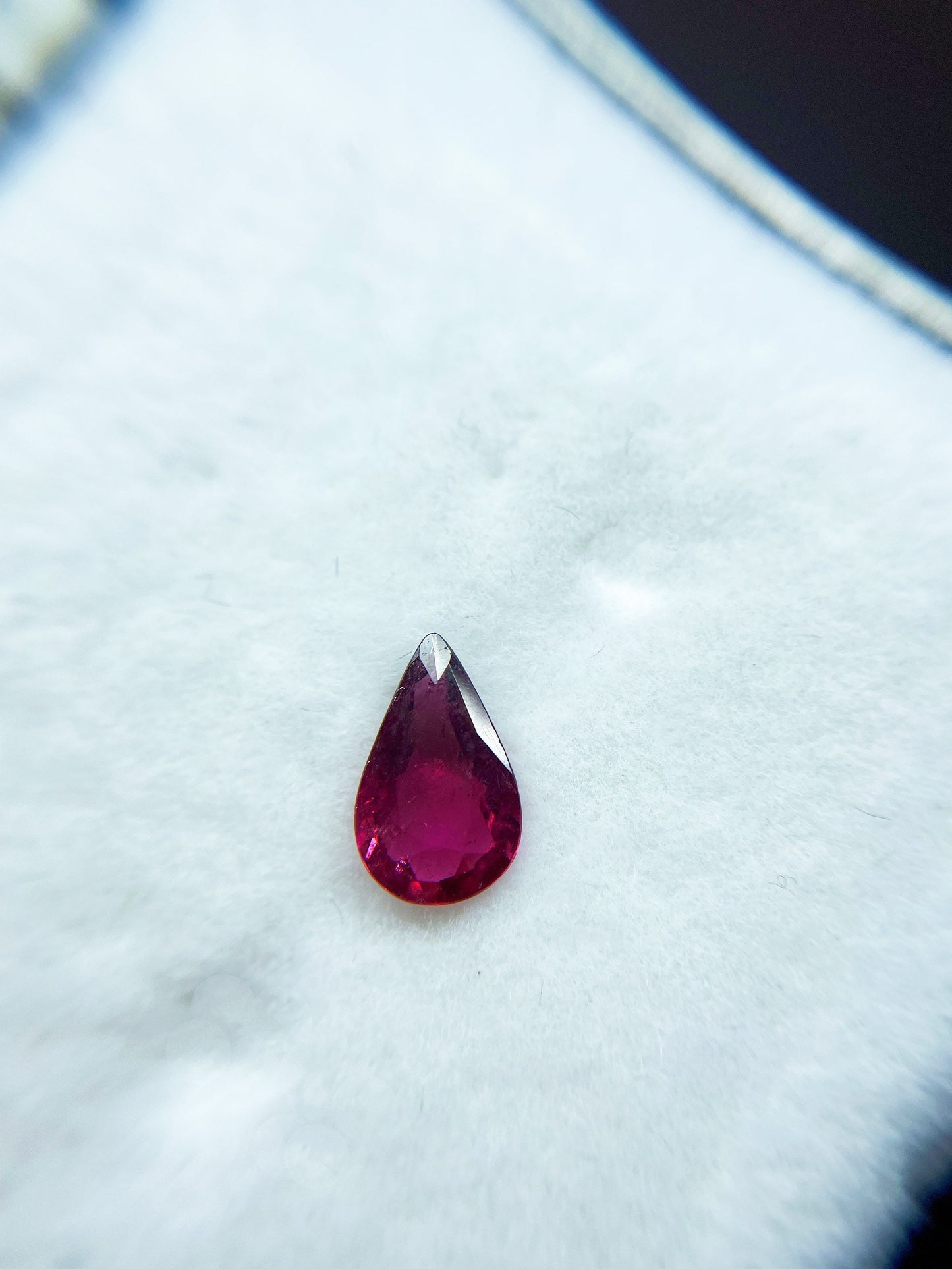 Natural Purplish Red Tear Drop Rubellite Tourmaline