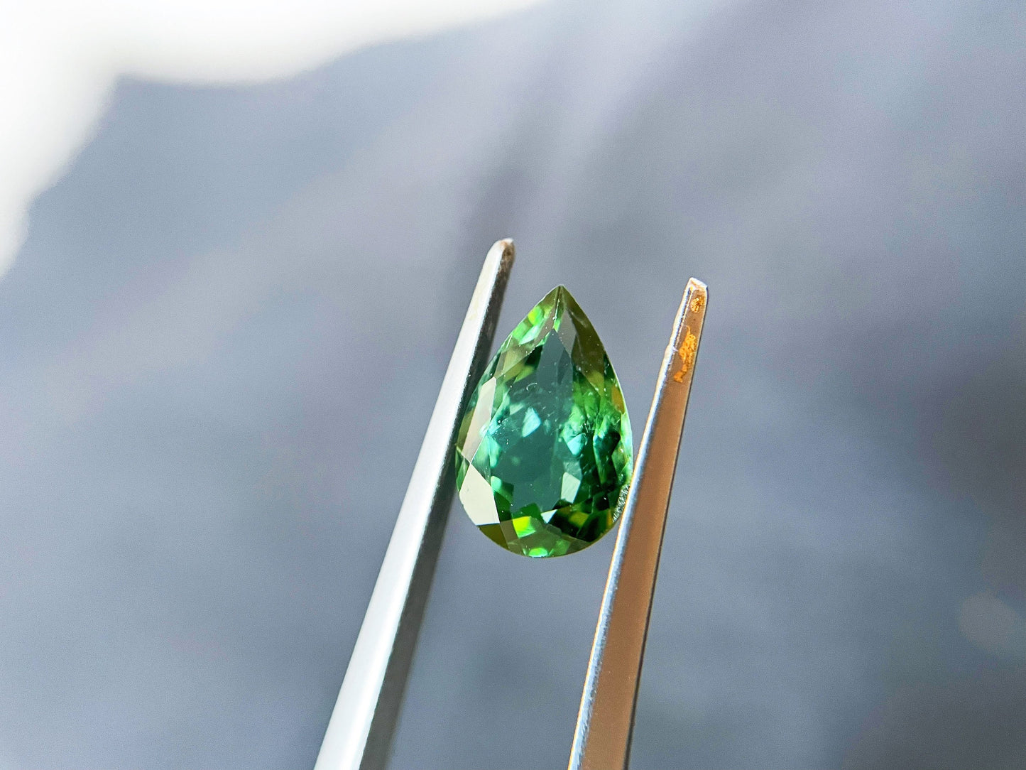 Natural Green Tourmaline Drop Shape Gemstone