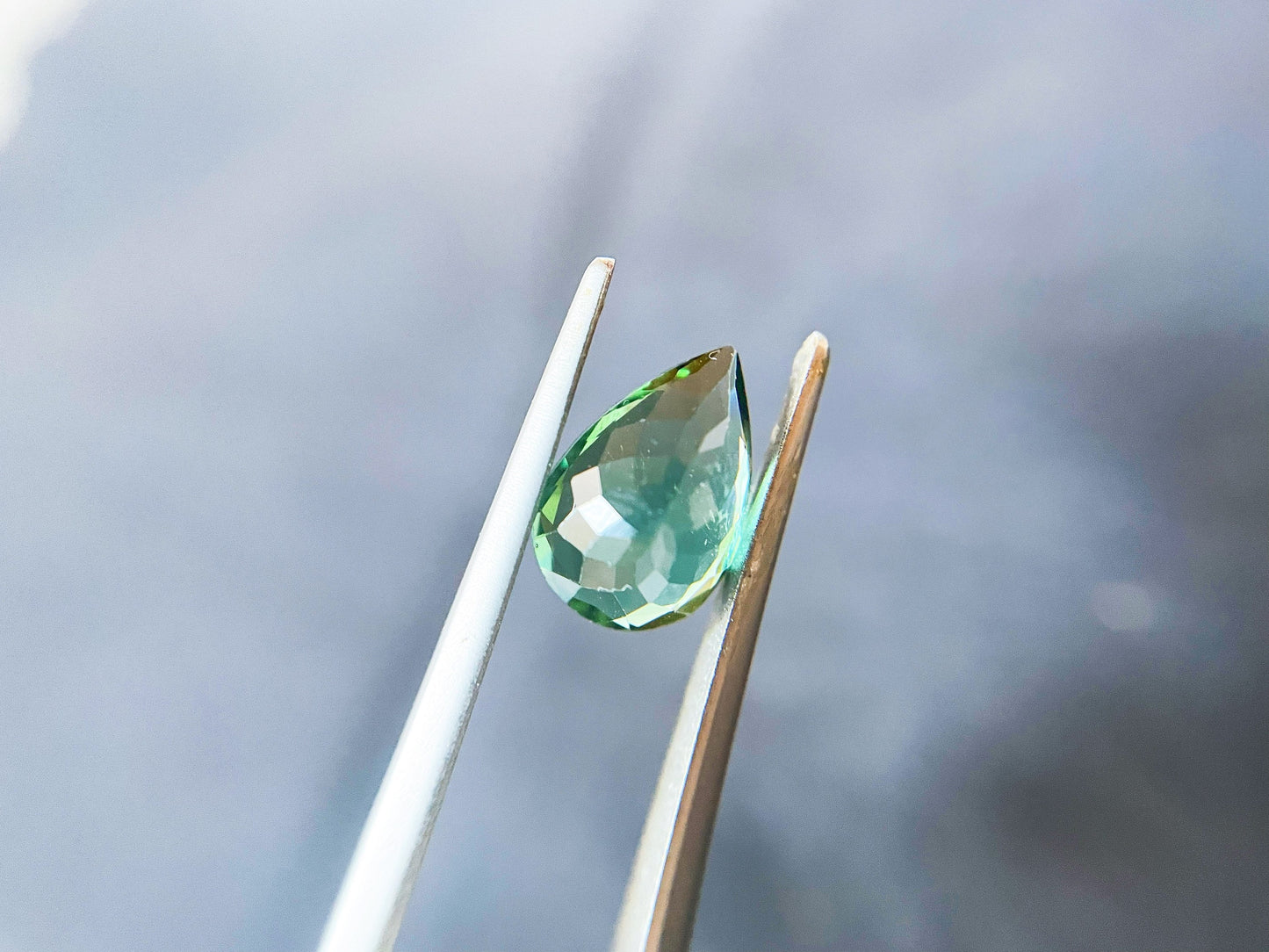 Natural Green Tourmaline Drop Shape Gemstone