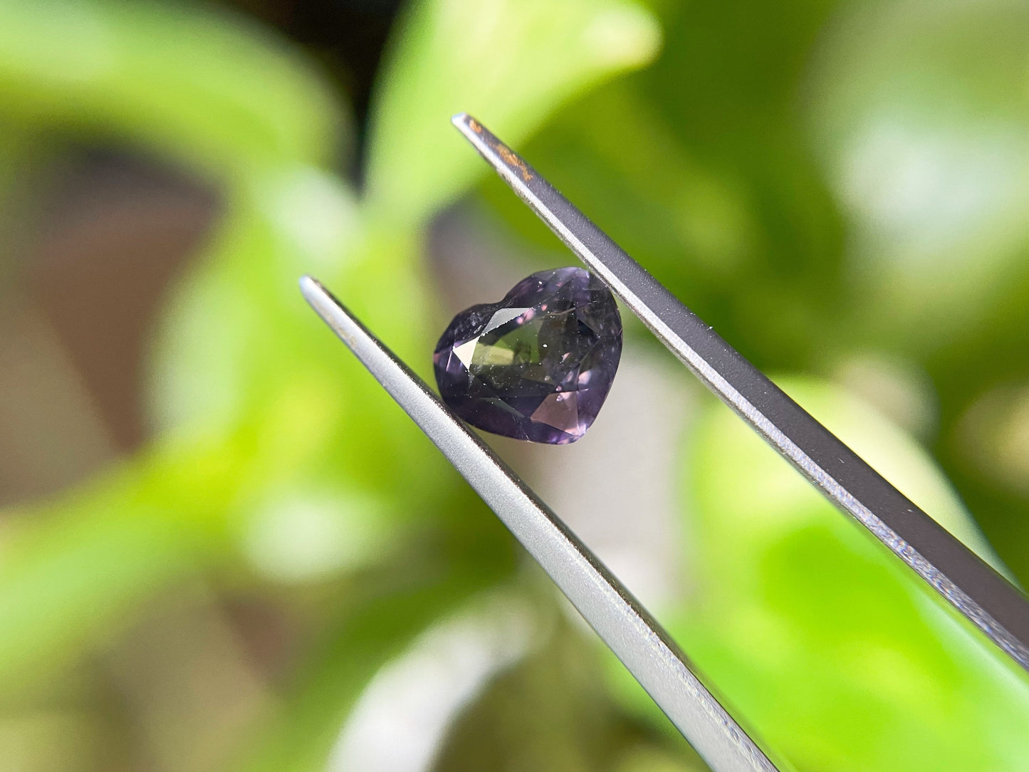 Natural Myanmar Purplish Grey Heart Shape Spinel Gemstone