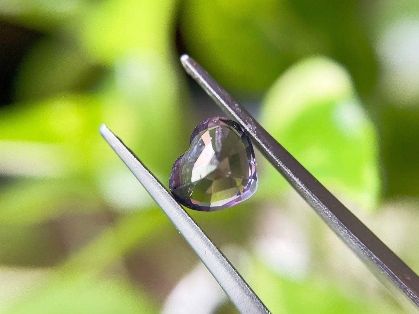 Natural Myanmar Purplish Grey Heart Shape Spinel Gemstone