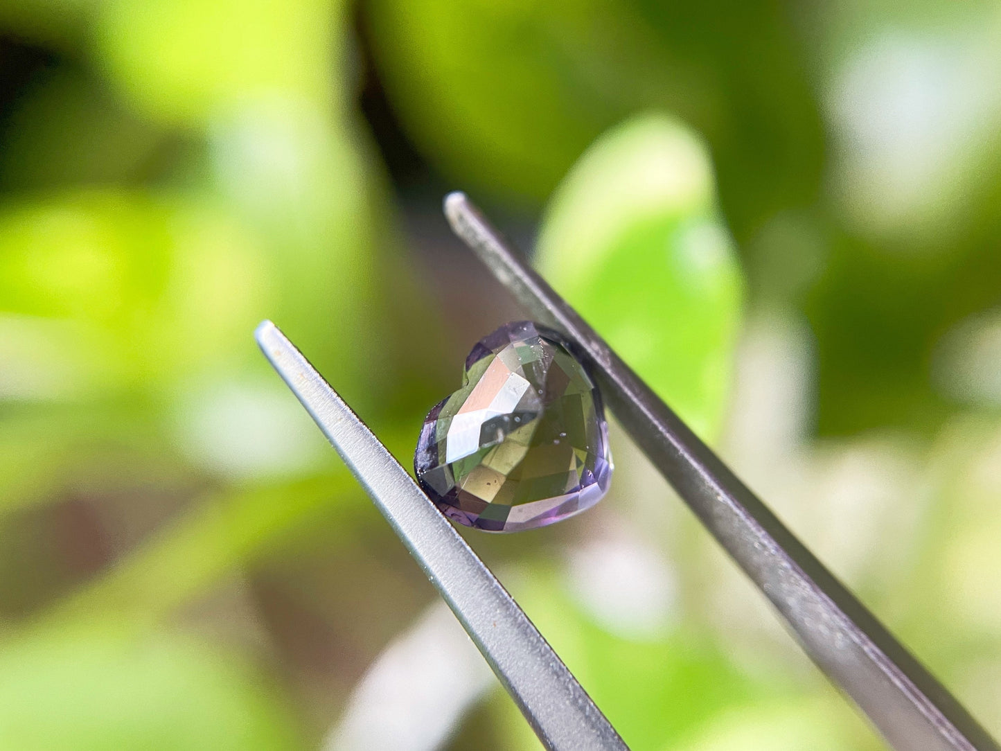 Natural Myanmar Purplish Grey Heart Shape Spinel Gemstone