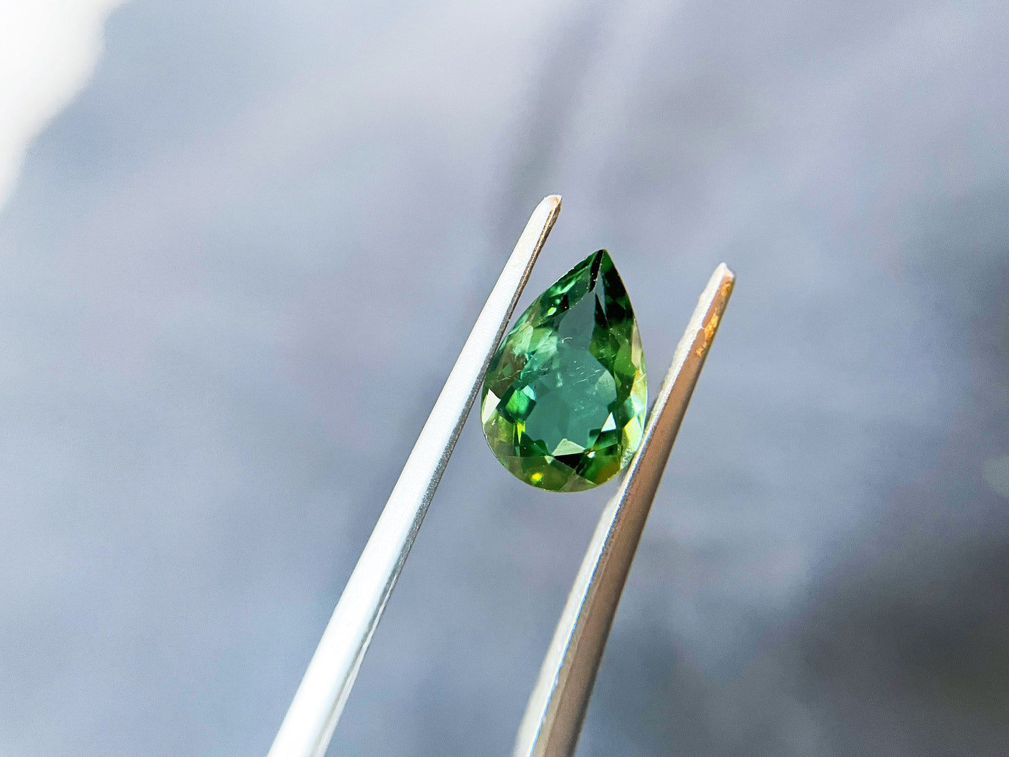 Natural Green Tourmaline Drop Shape Gemstone