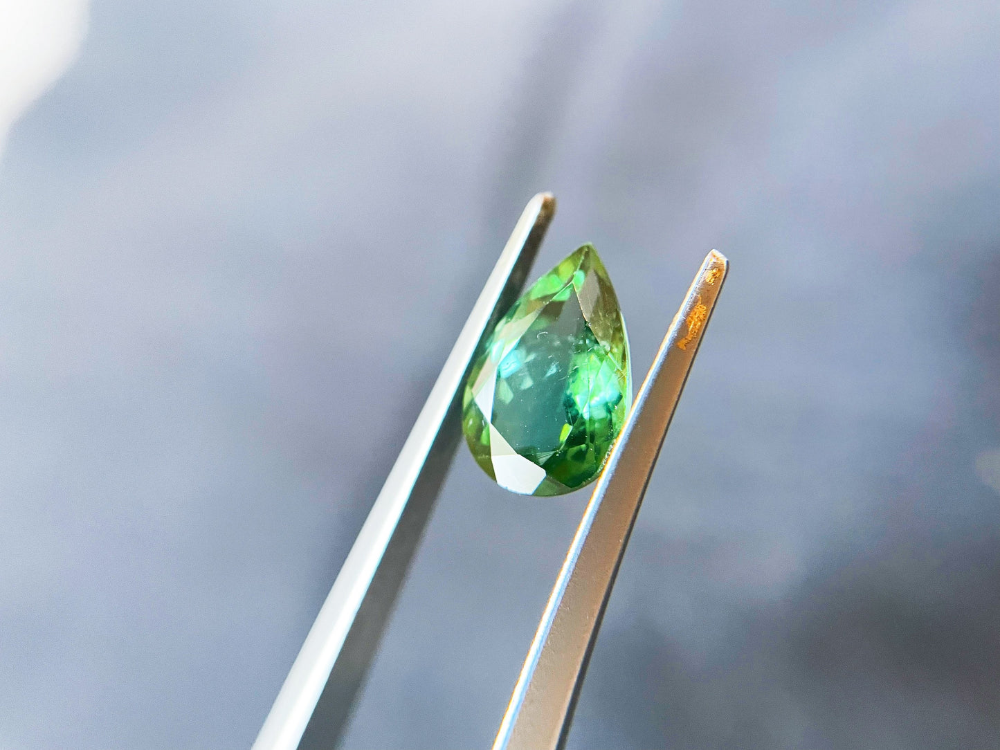 Natural Green Tourmaline Drop Shape Gemstone