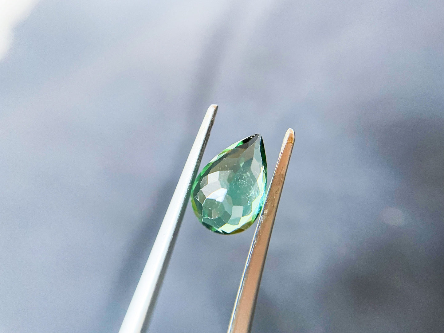 Natural Green Tourmaline Drop Shape Gemstone