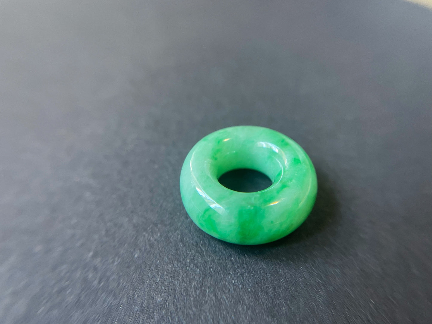 Green Jadeite Donut Pendant