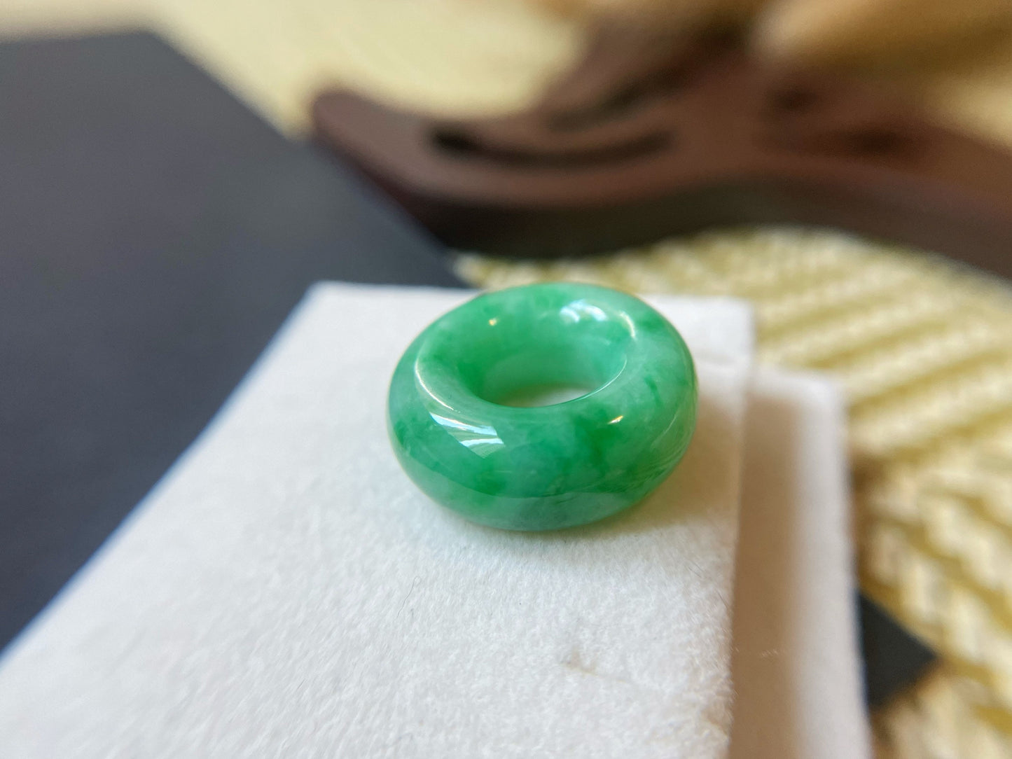 Green Jadeite Donut Pendant