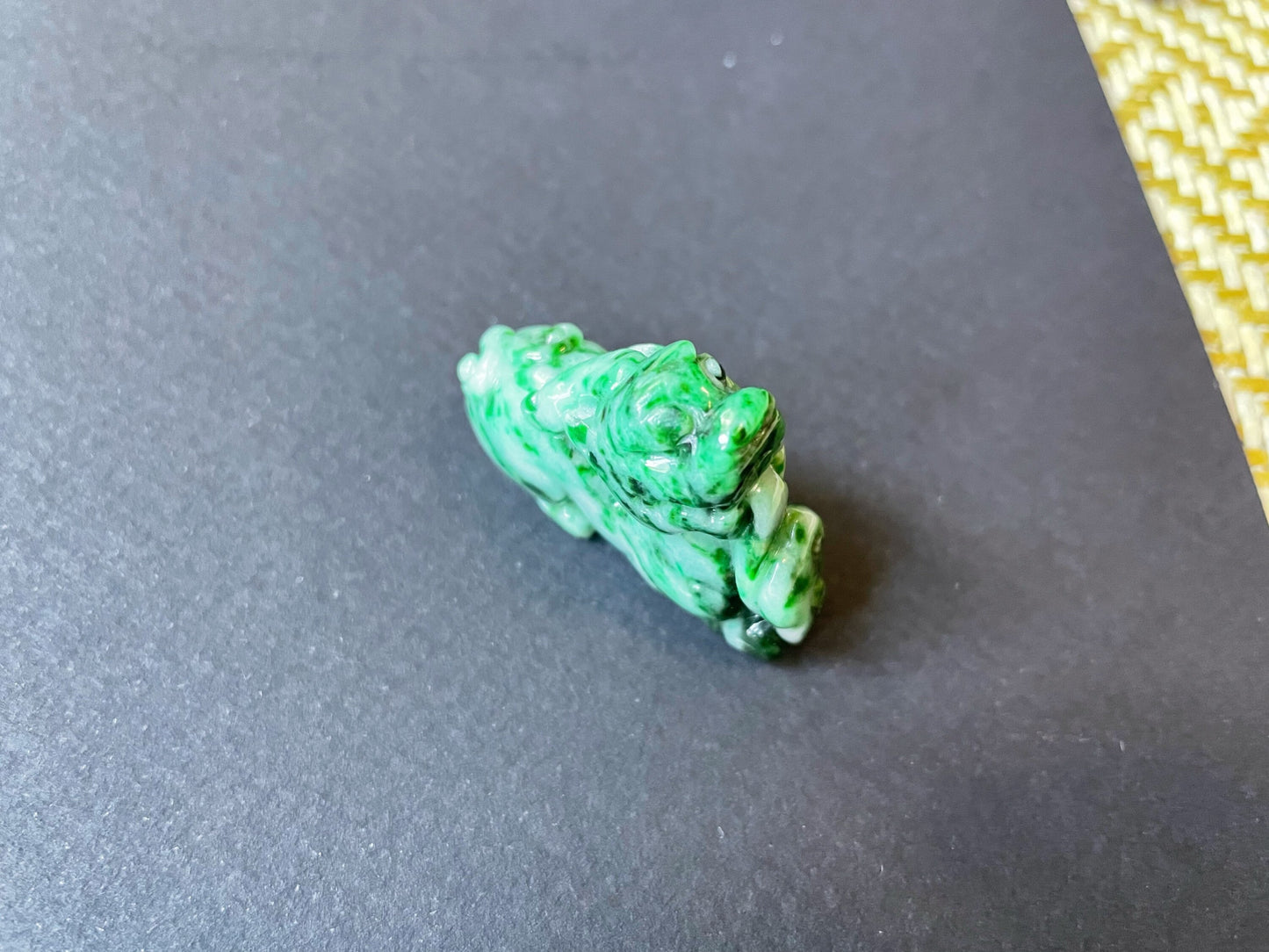 Pixiu Green Jade Pendant - Luck and Prosperity Stone Pendant