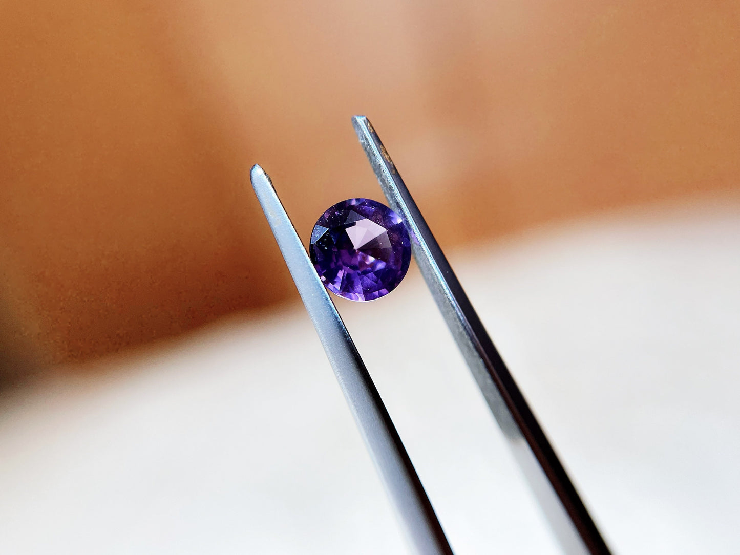 Natural Sri Lanka Metallic Purple Round Spinel