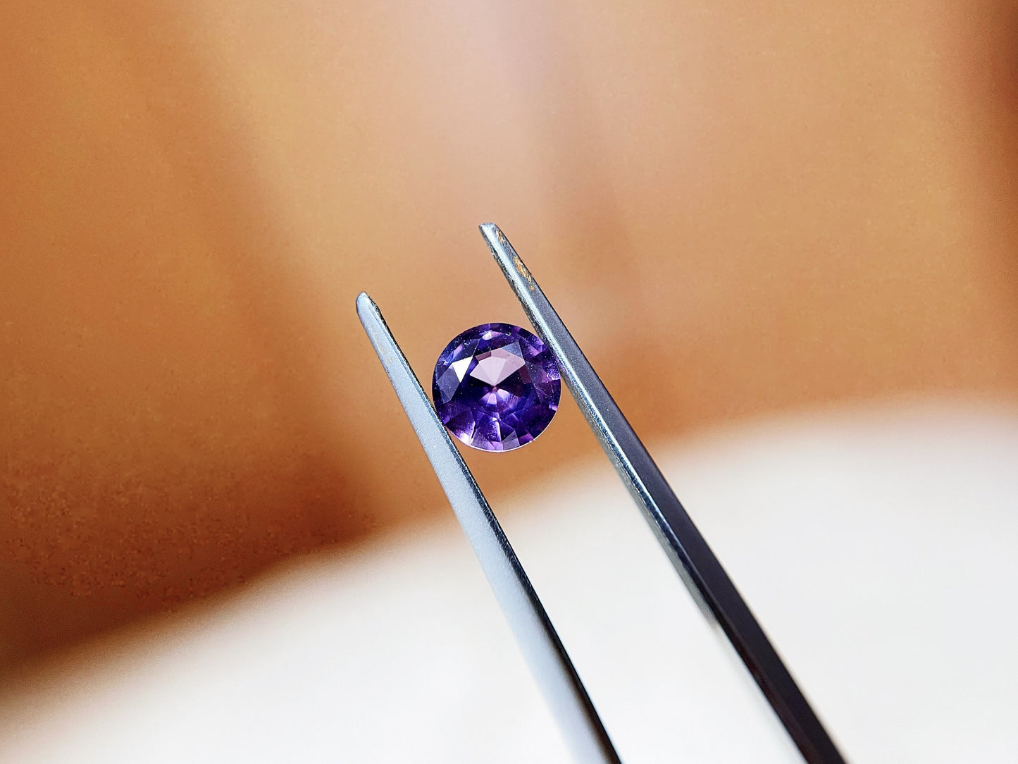 Natural Sri Lanka Metallic Purple Round Spinel