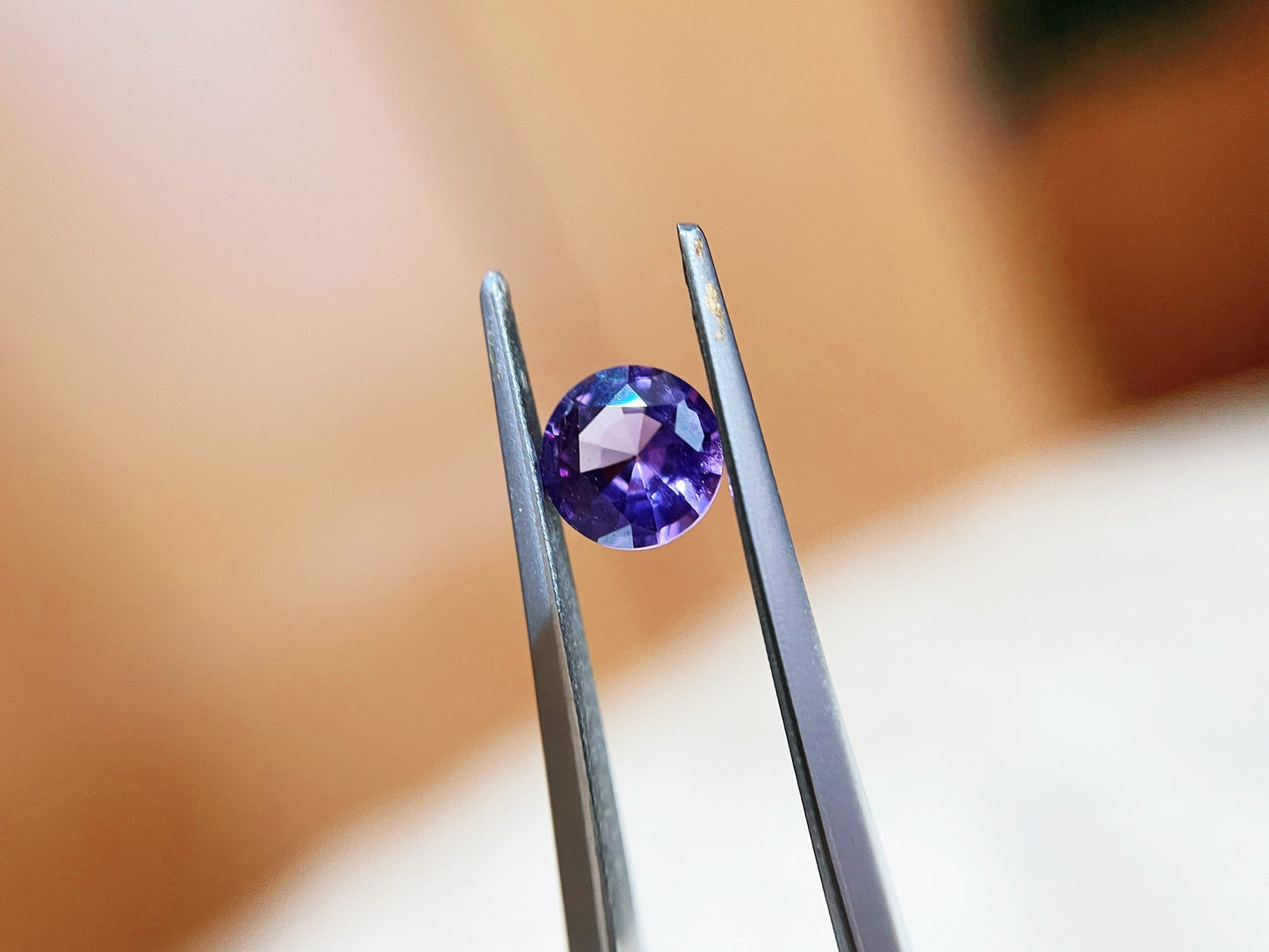 Natural Sri Lanka Metallic Purple Round Spinel