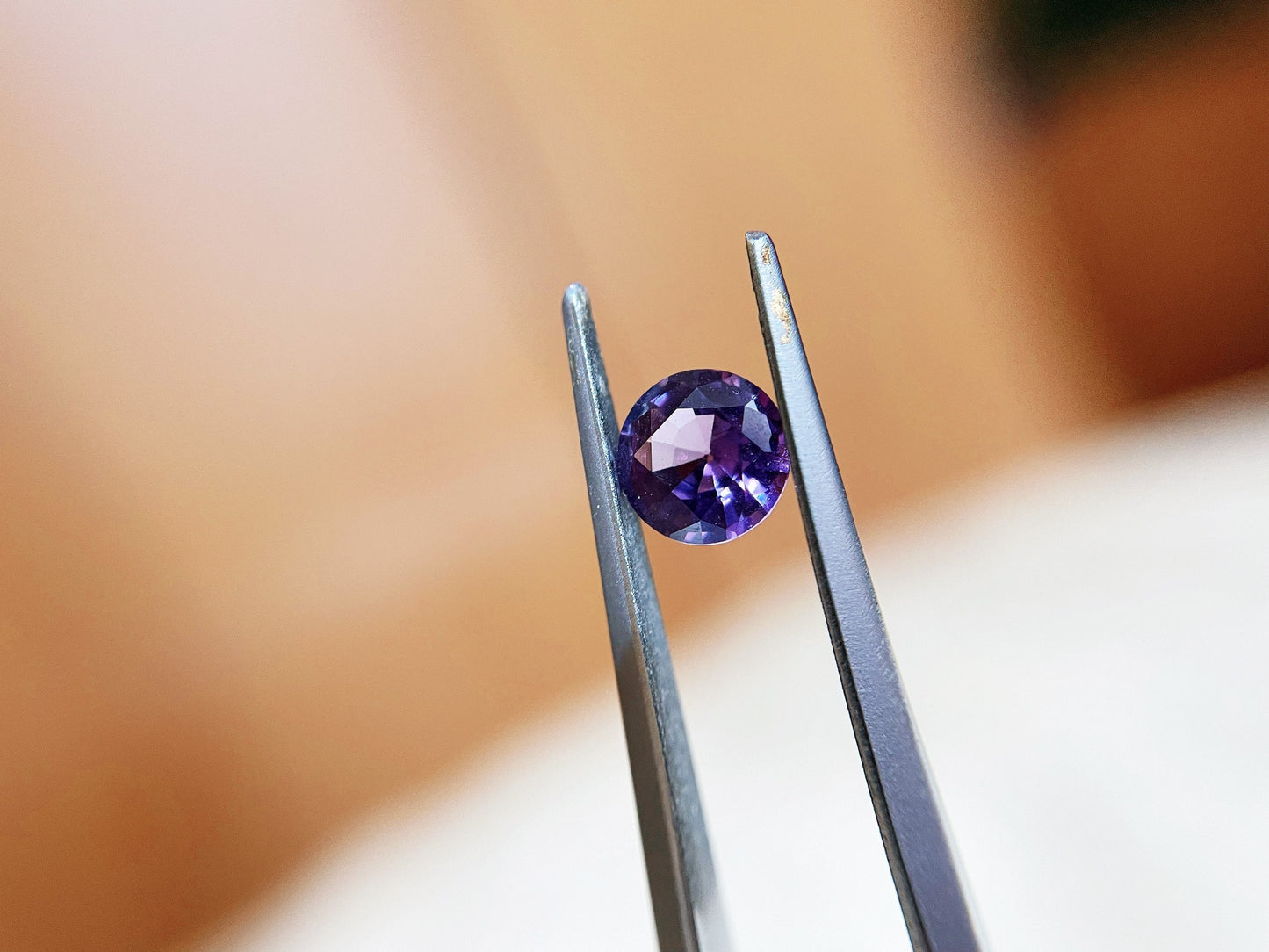 Natural Sri Lanka Metallic Purple Round Spinel