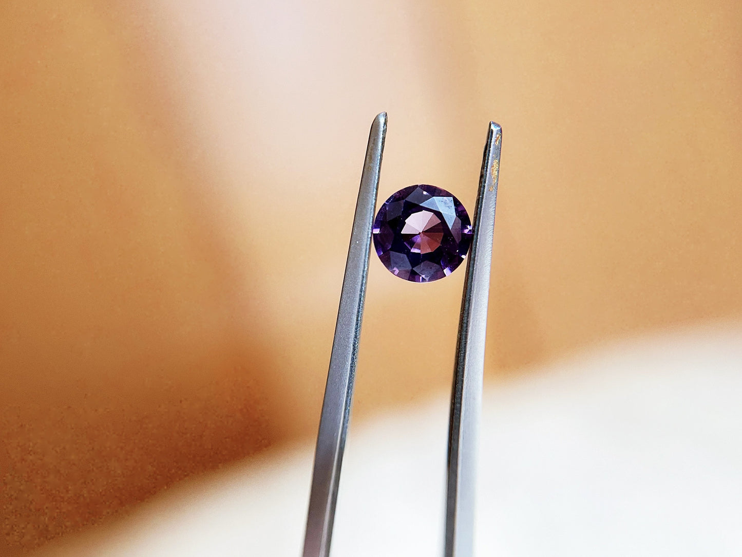 Natural Sri Lanka Metallic Purple Round Spinel