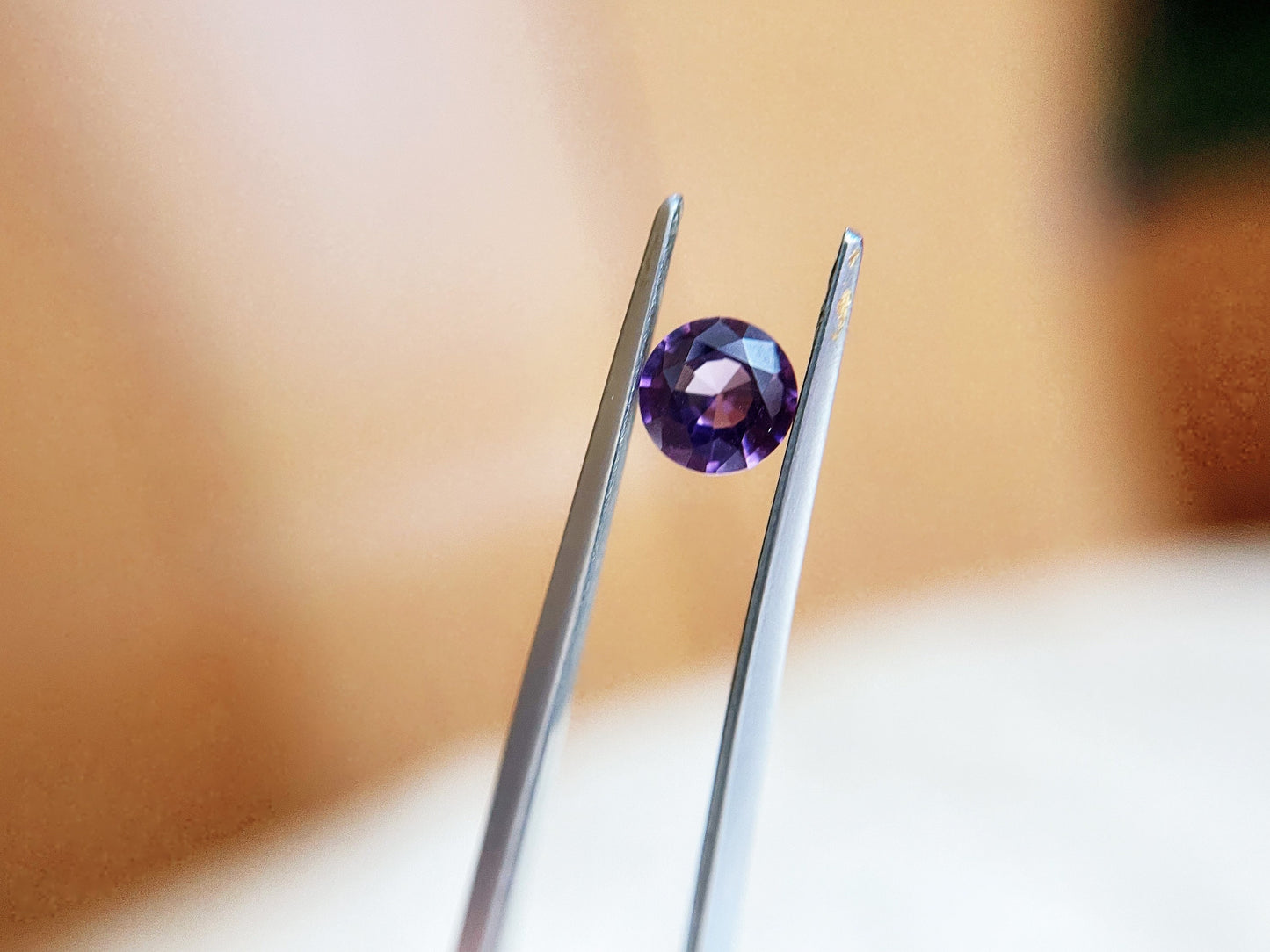 Natural Sri Lanka Metallic Purple Round Spinel