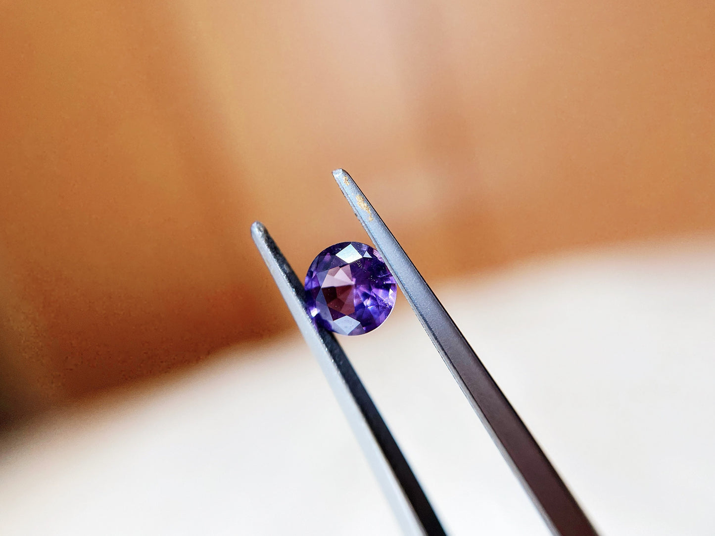 Natural Sri Lanka Metallic Purple Round Spinel