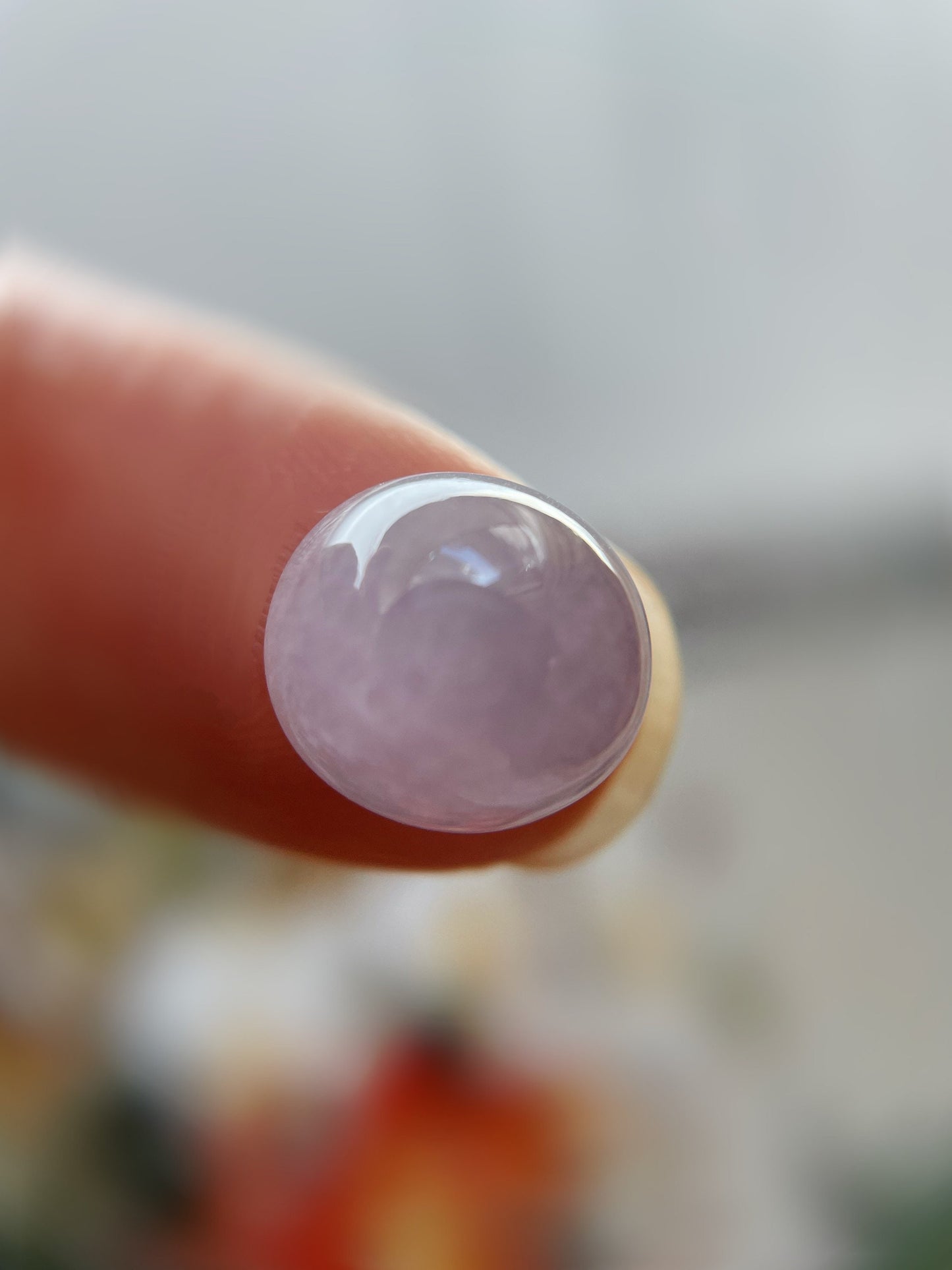 Lavender Icy Jadeite Cabochon