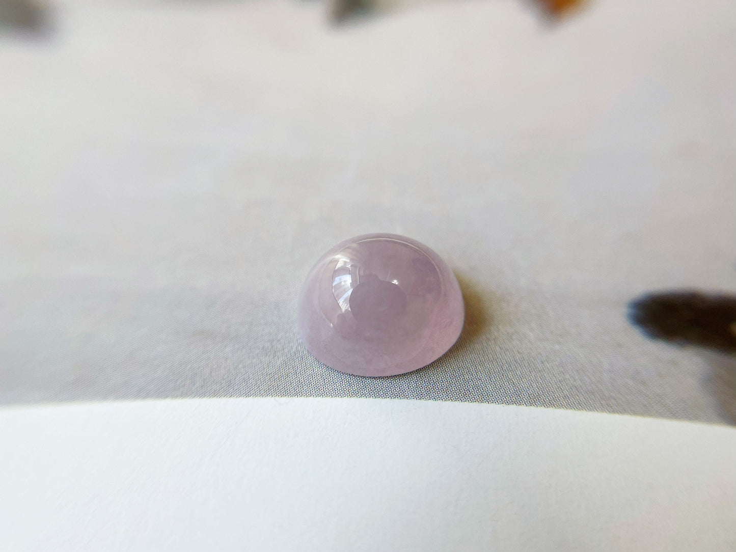 Lavender Icy Jadeite Cabochon