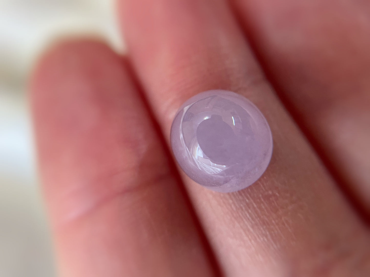 Lavender Icy Jadeite Cabochon