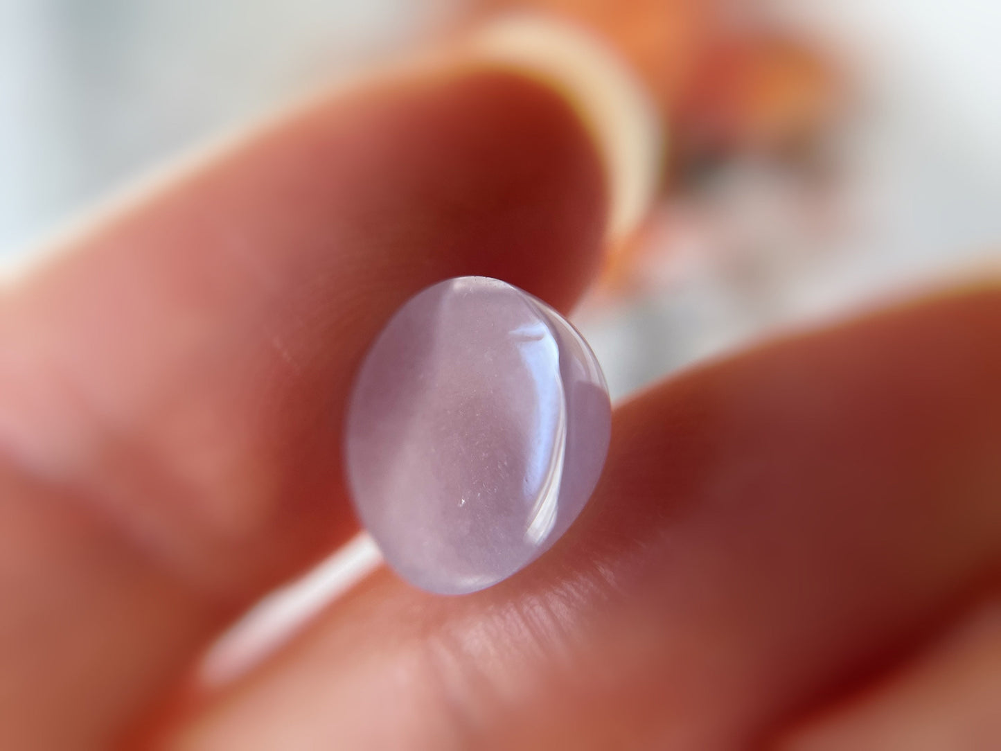 Lavender Icy Jadeite Cabochon