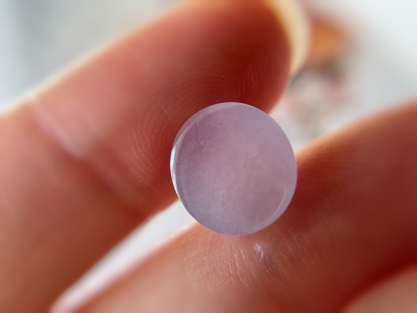 Lavender Icy Jadeite Cabochon