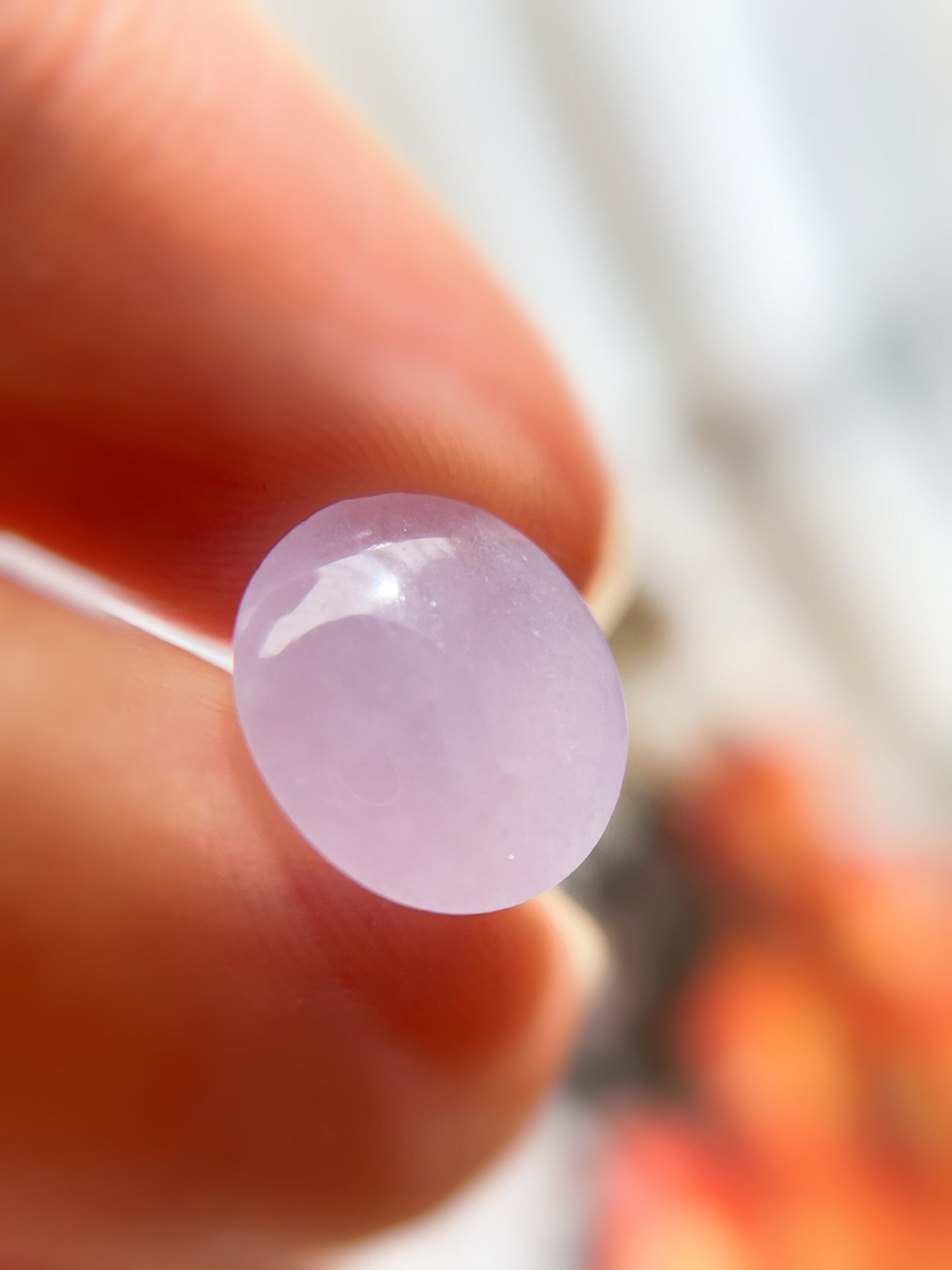 Lavender Icy Jadeite Cabochon