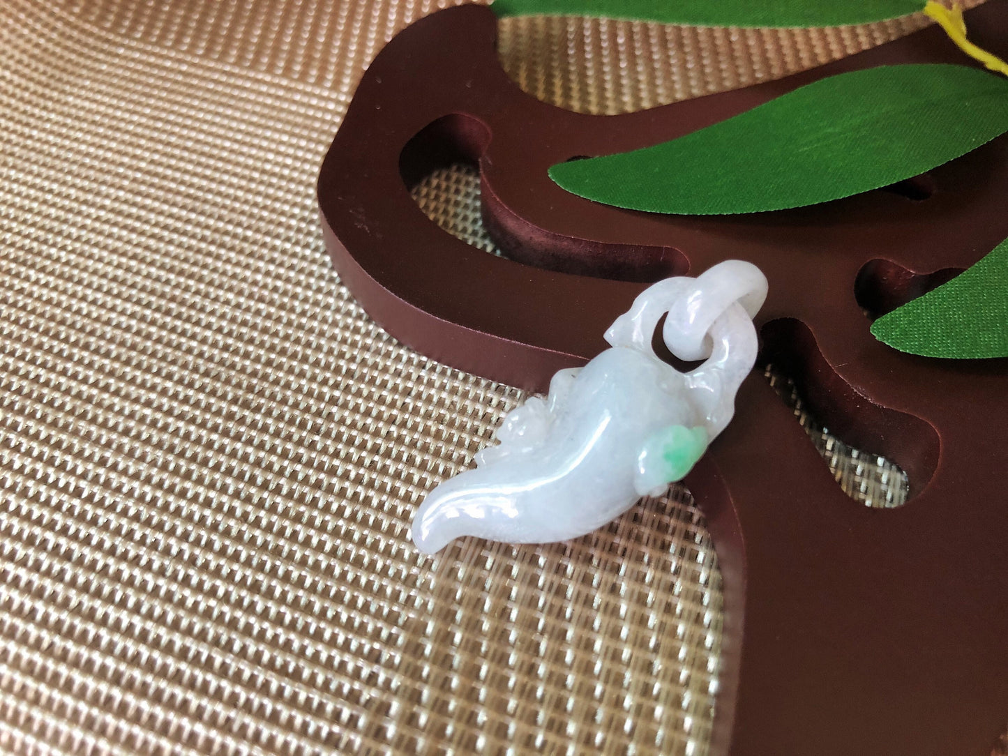 Natural Jadeite Chili Necklace Pendant