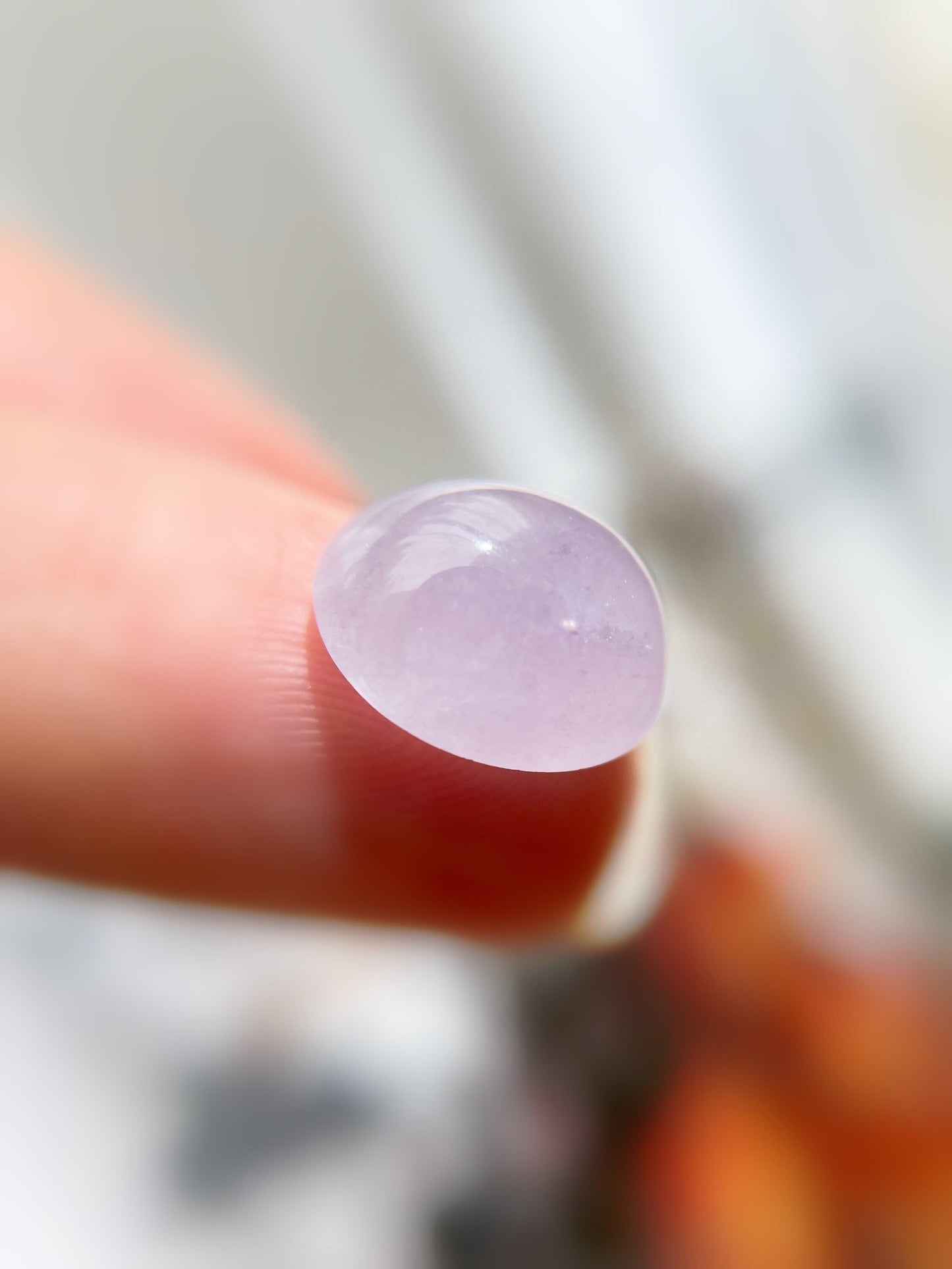 Lavender Icy Jadeite Cabochon