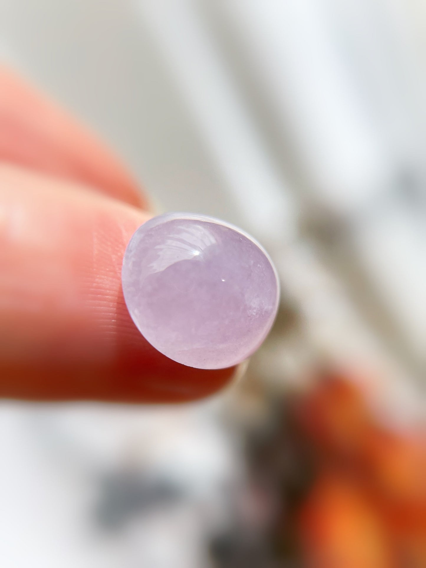 Lavender Icy Jadeite Cabochon