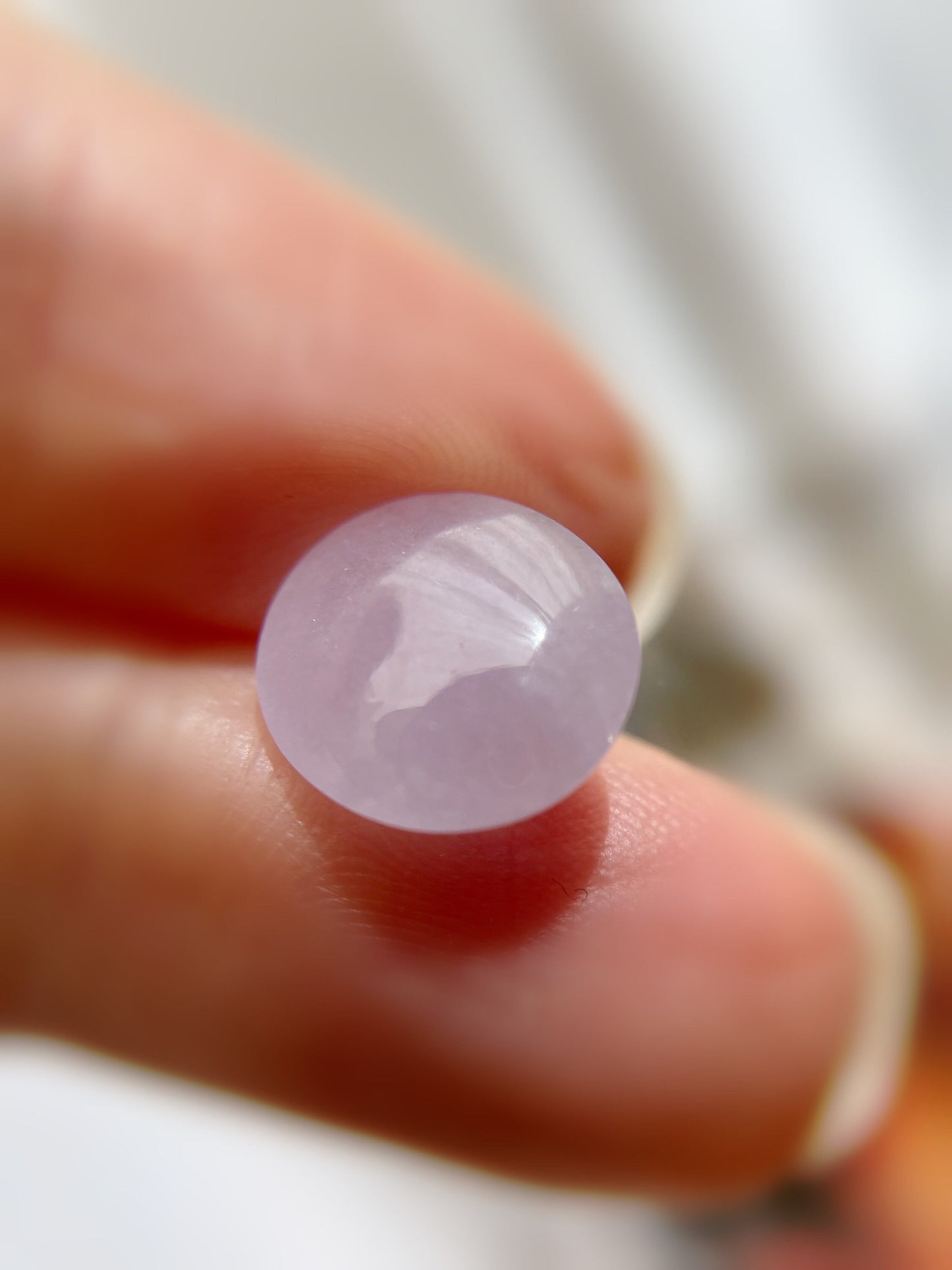 Lavender Icy Jadeite Cabochon