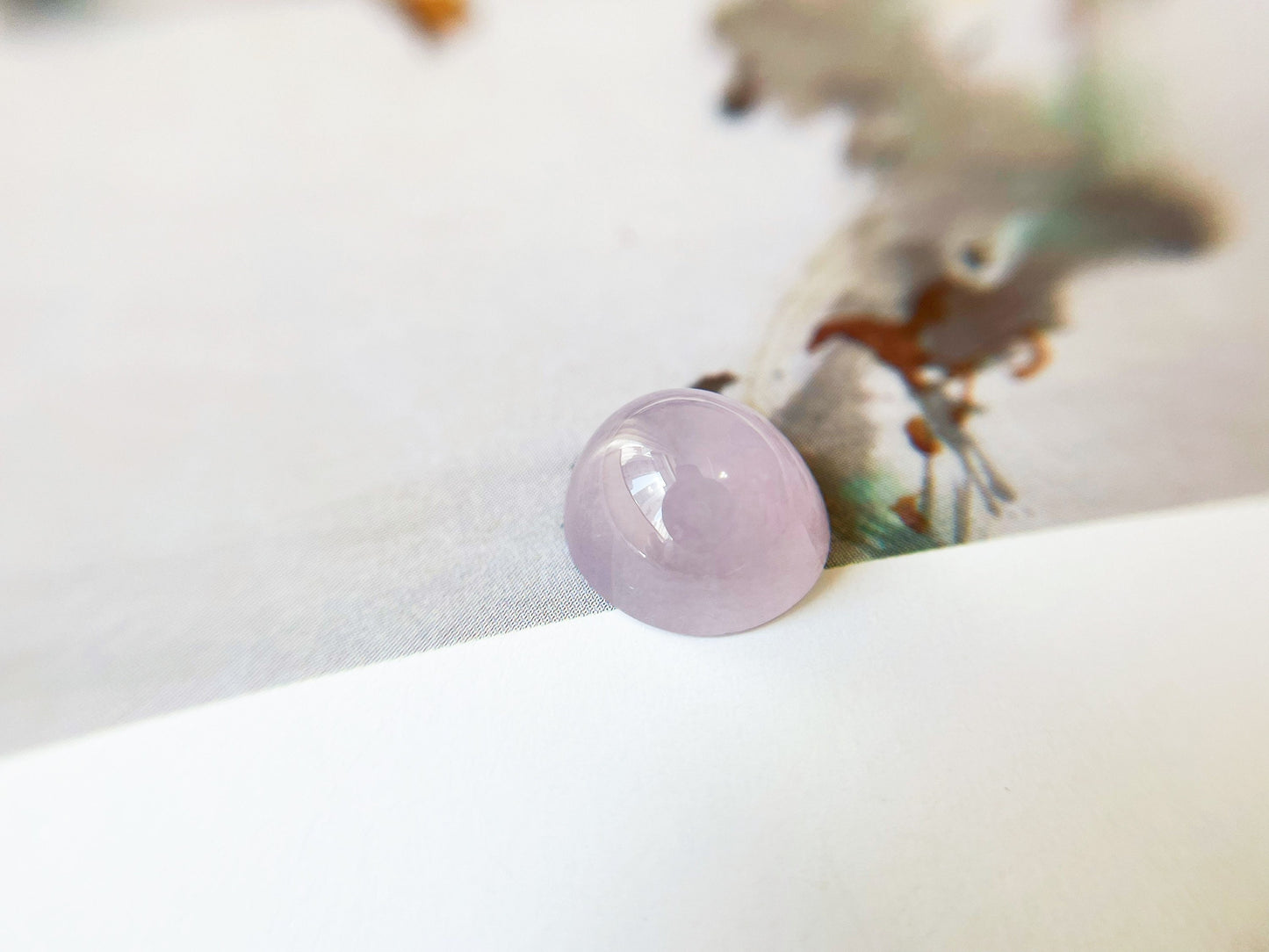 Lavender Icy Jadeite Cabochon