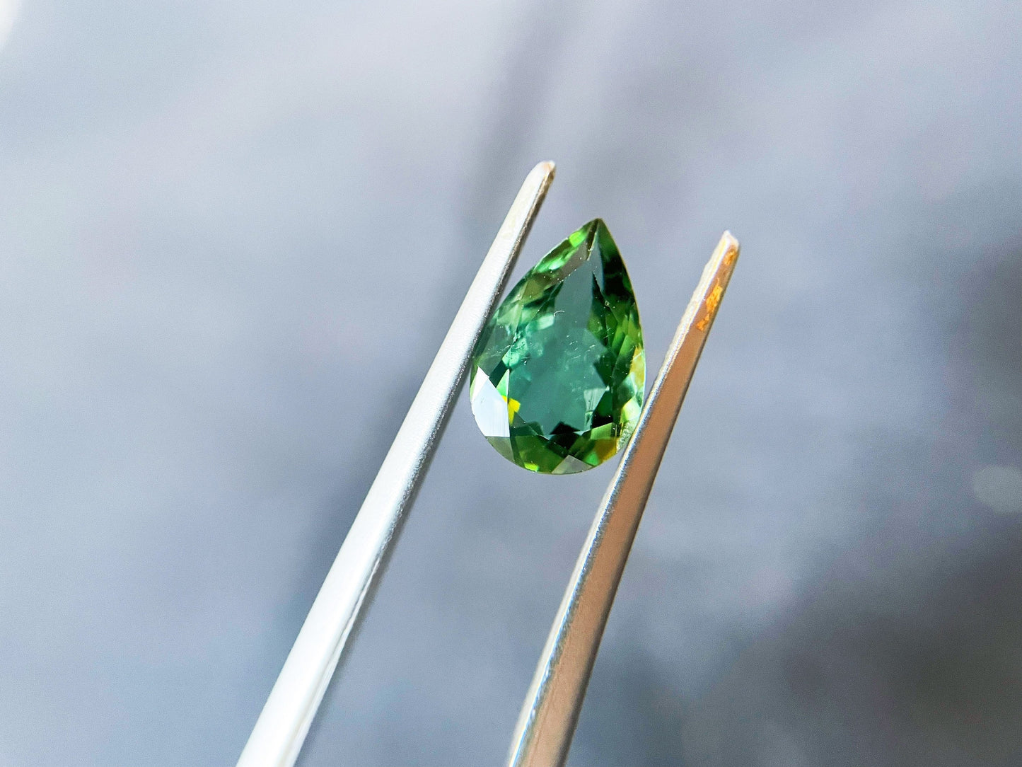 Natural Green Tourmaline Drop Shape Gemstone