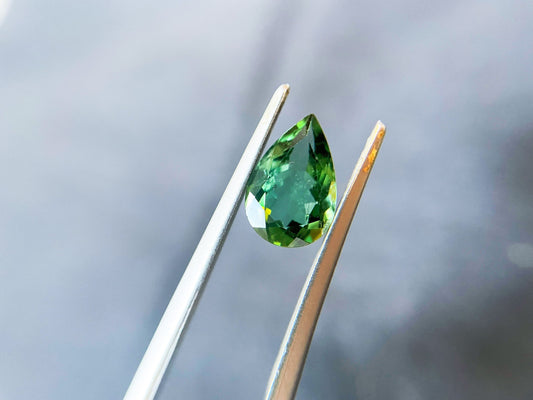 Natural Green Tourmaline Drop Shape Gemstone