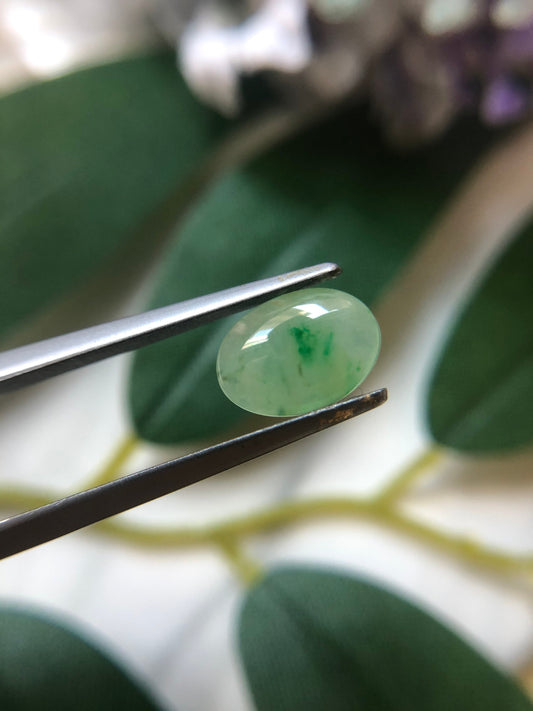 Icy Green Jadeite Cabochon