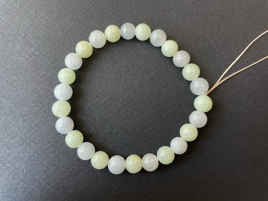 Natural Pastel Colors Jade Beaded Bracelet