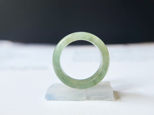 Icy Type Green Jadeite Ring Band - 162mm