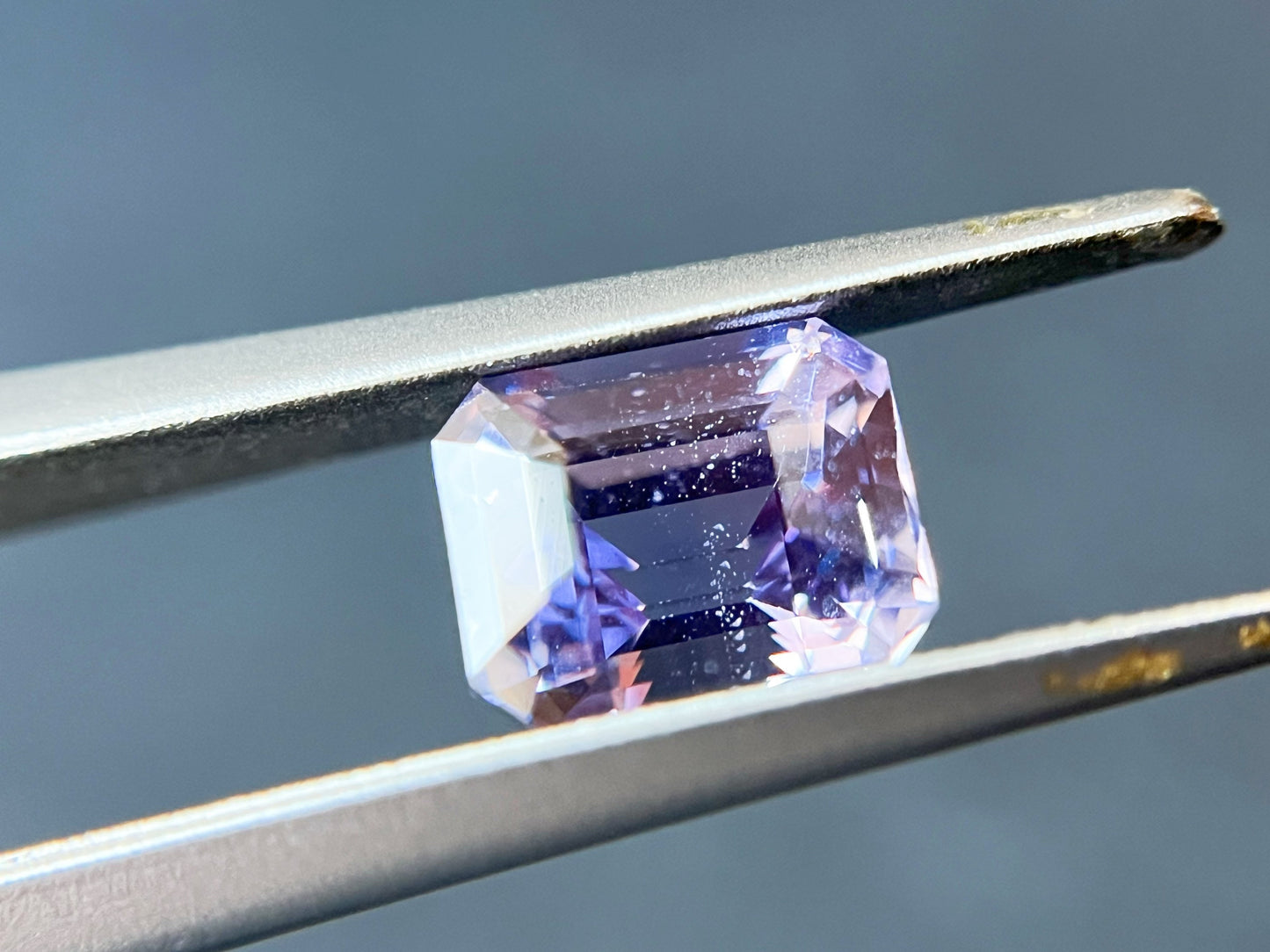 Certified Natural Unheated Sapphire in Lavender Violet Metallic Color