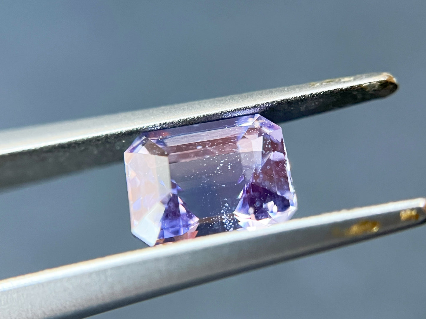 Certified Natural Unheated Sapphire in Lavender Violet Metallic Color