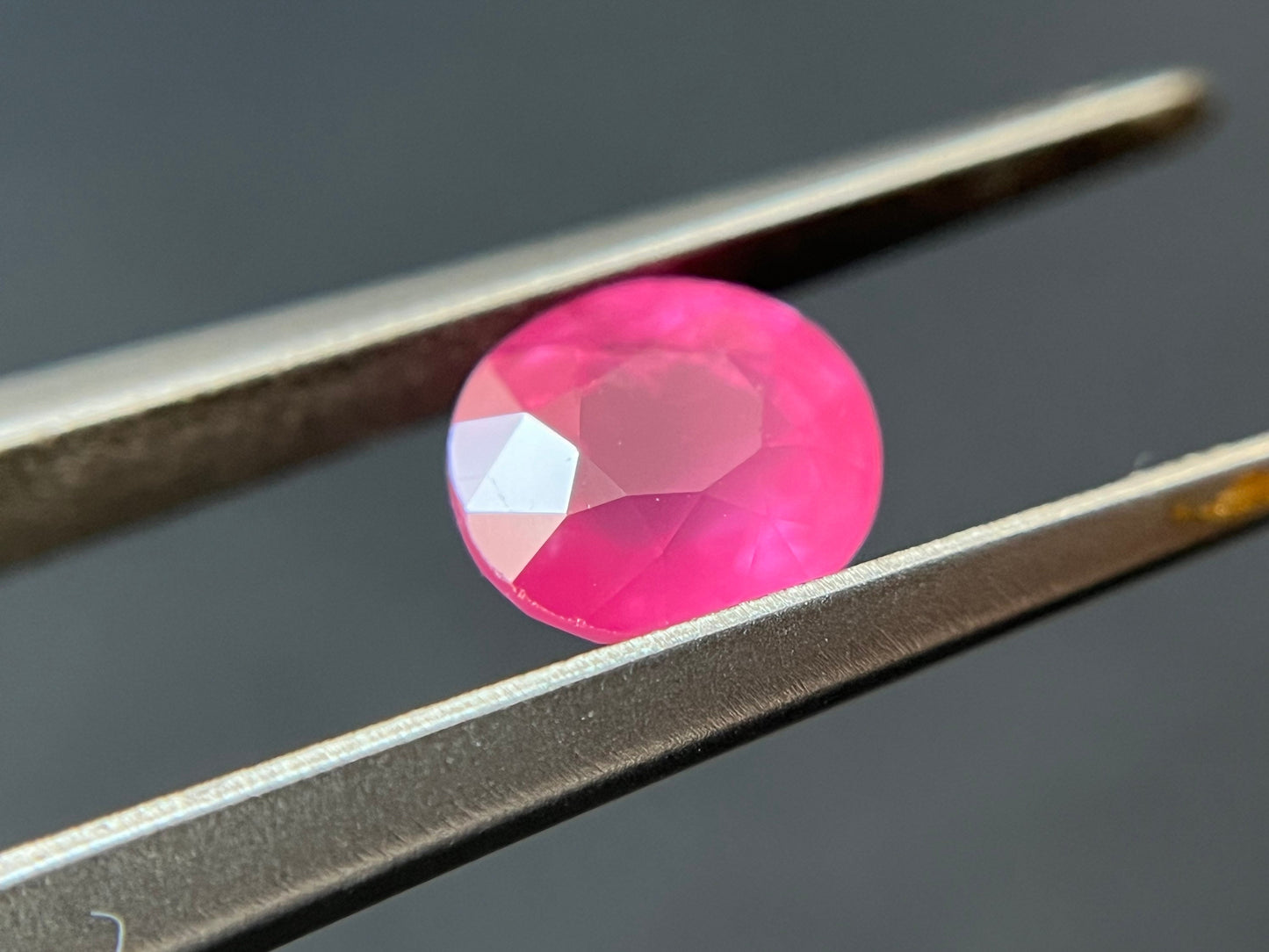 Certified Natural Velvety Neon Pink Orangy Oval Mahenge Spinel