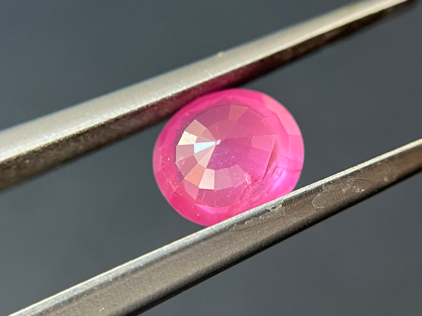 Certified Natural Velvety Neon Pink Orangy Oval Mahenge Spinel