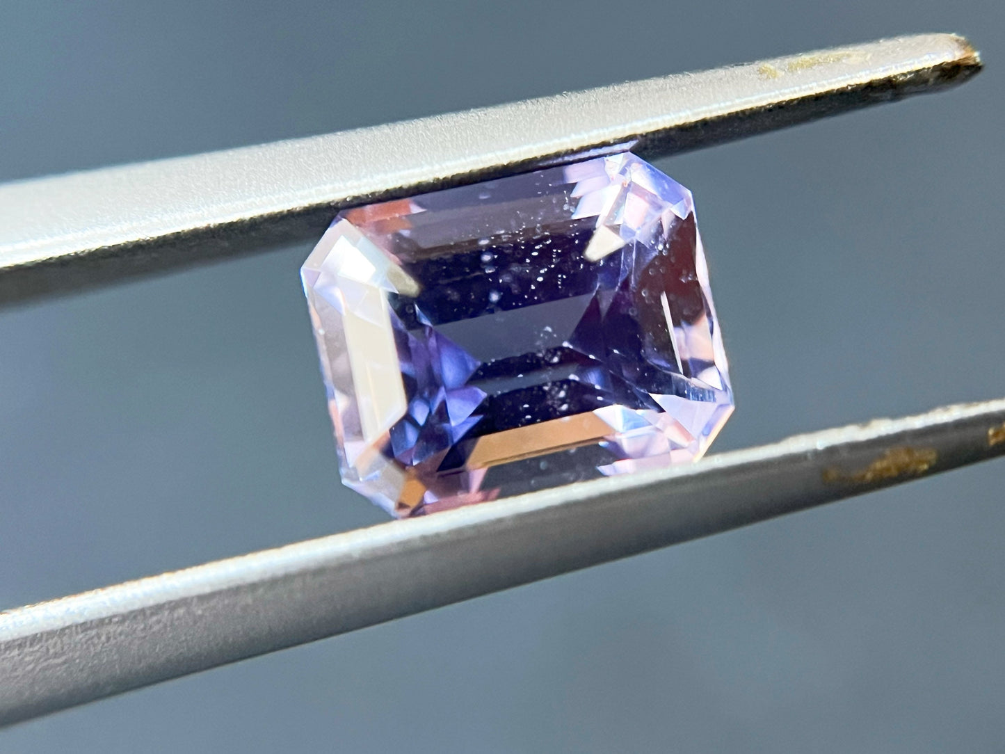 Certified Natural Unheated Sapphire in Lavender Violet Metallic Color